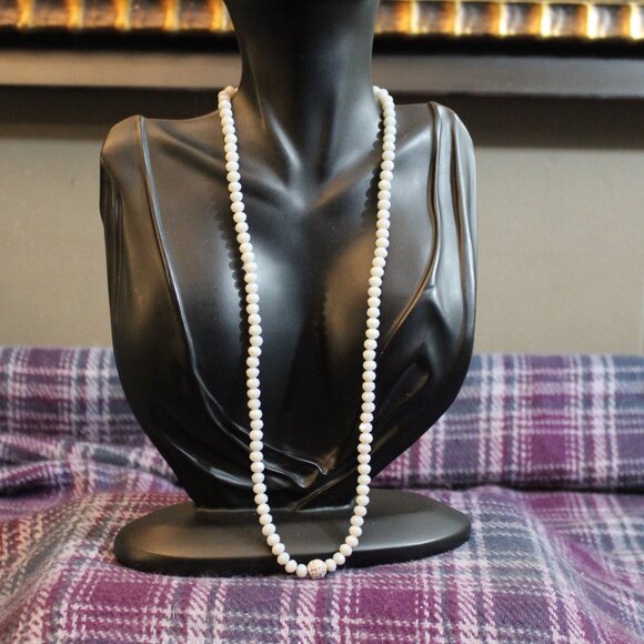 dP Doug Paulus Faceted Moonstone Rhinestone Stretch Necklace - Picture 2 of 8